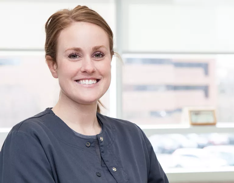 Nurse with wide smile at Holston Valley Medical Center