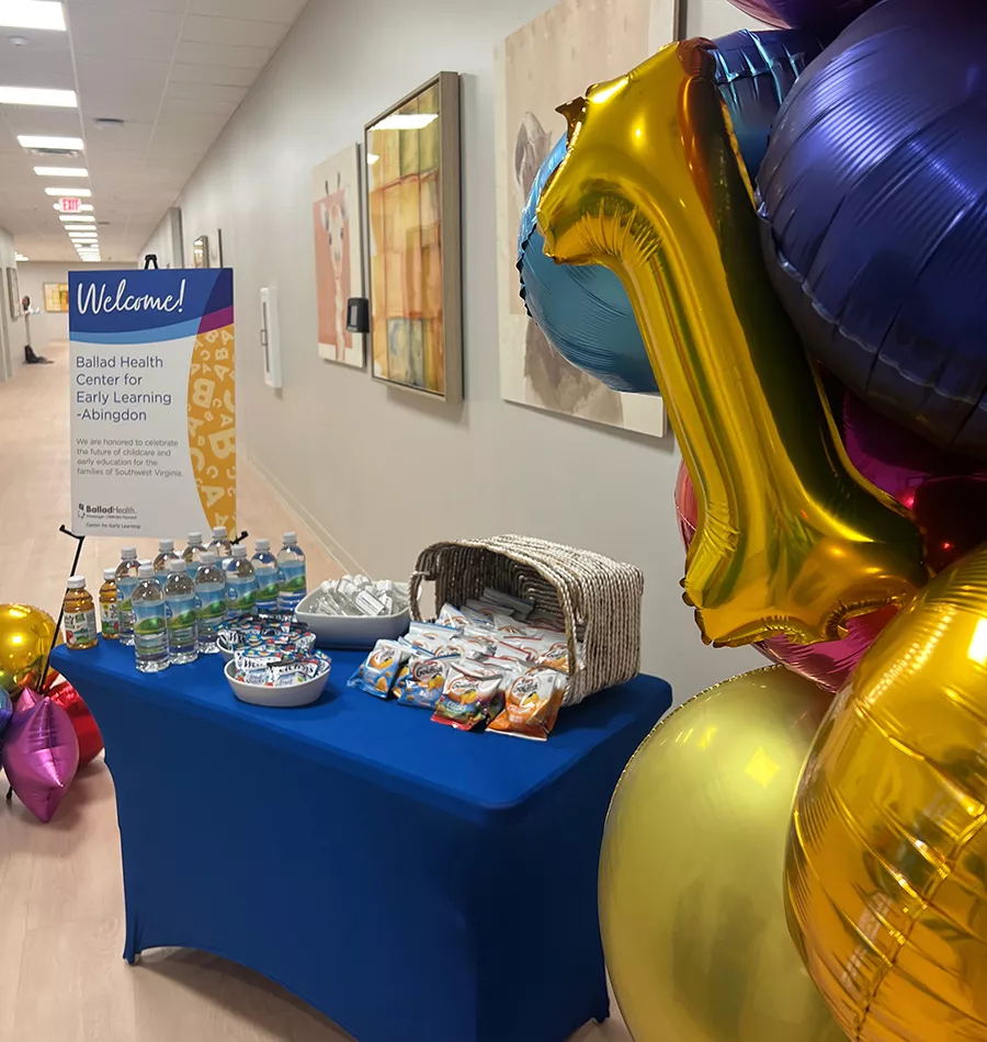 Abingdon Center for Early Learning welcome table