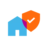 House with shield icon