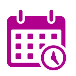 Calendar and clock icon